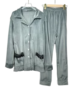 Velvet S Button Women Pijama