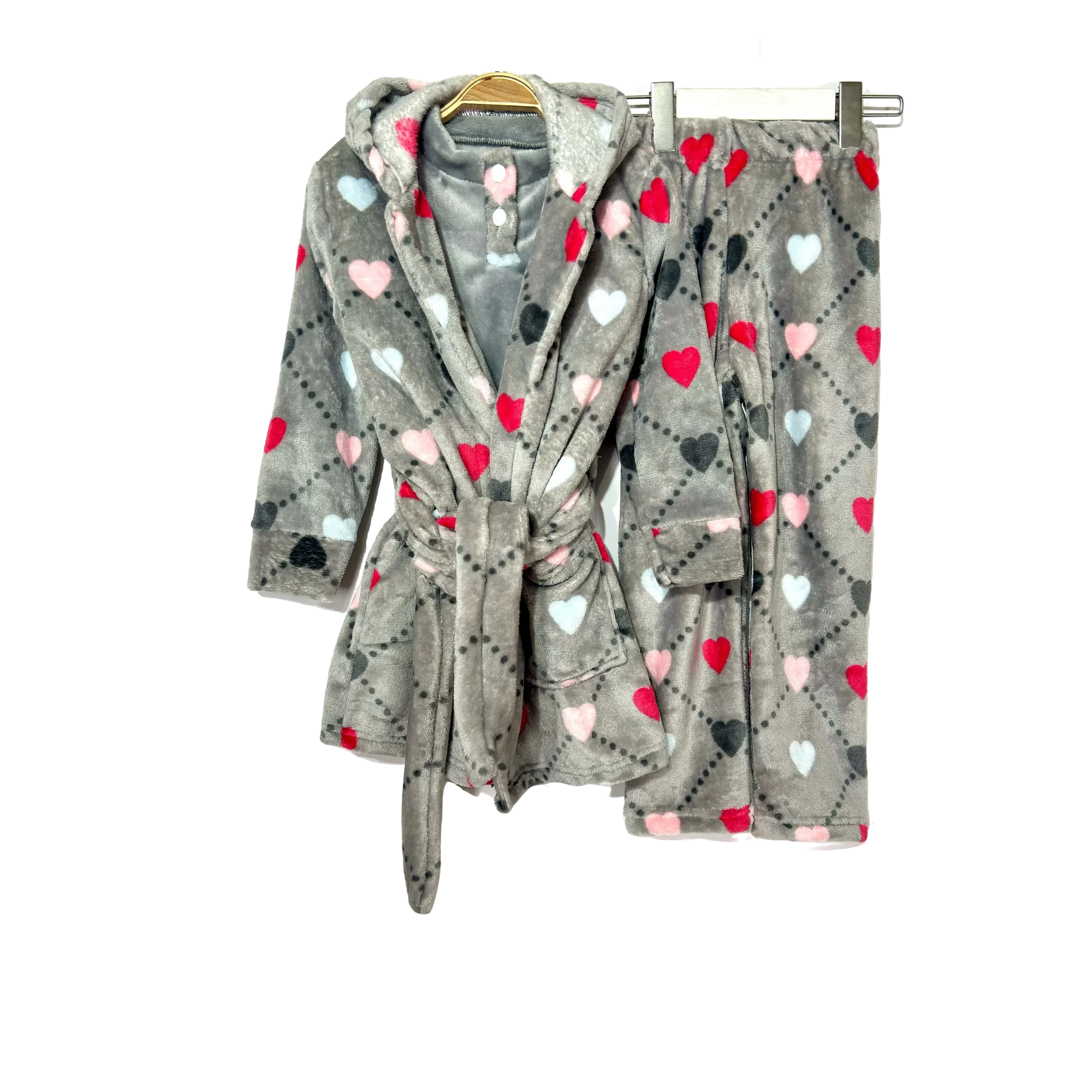Mohair Heart Robe Kids Pijama