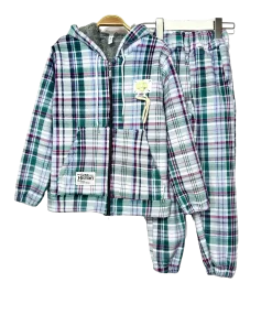 Alternative view of Fur Fleece Carreaux Children Set
