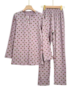 Alternative view of Rib Summer Women’s Long-Sleeve  Pajama Set