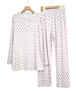 Alternative view of Rib Summer Women’s long -Sleeve Plus Size Pajama Set