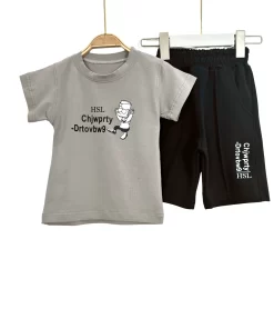 Alternative view of Boys’ Summer Cartoon Pajama Set with Shorts