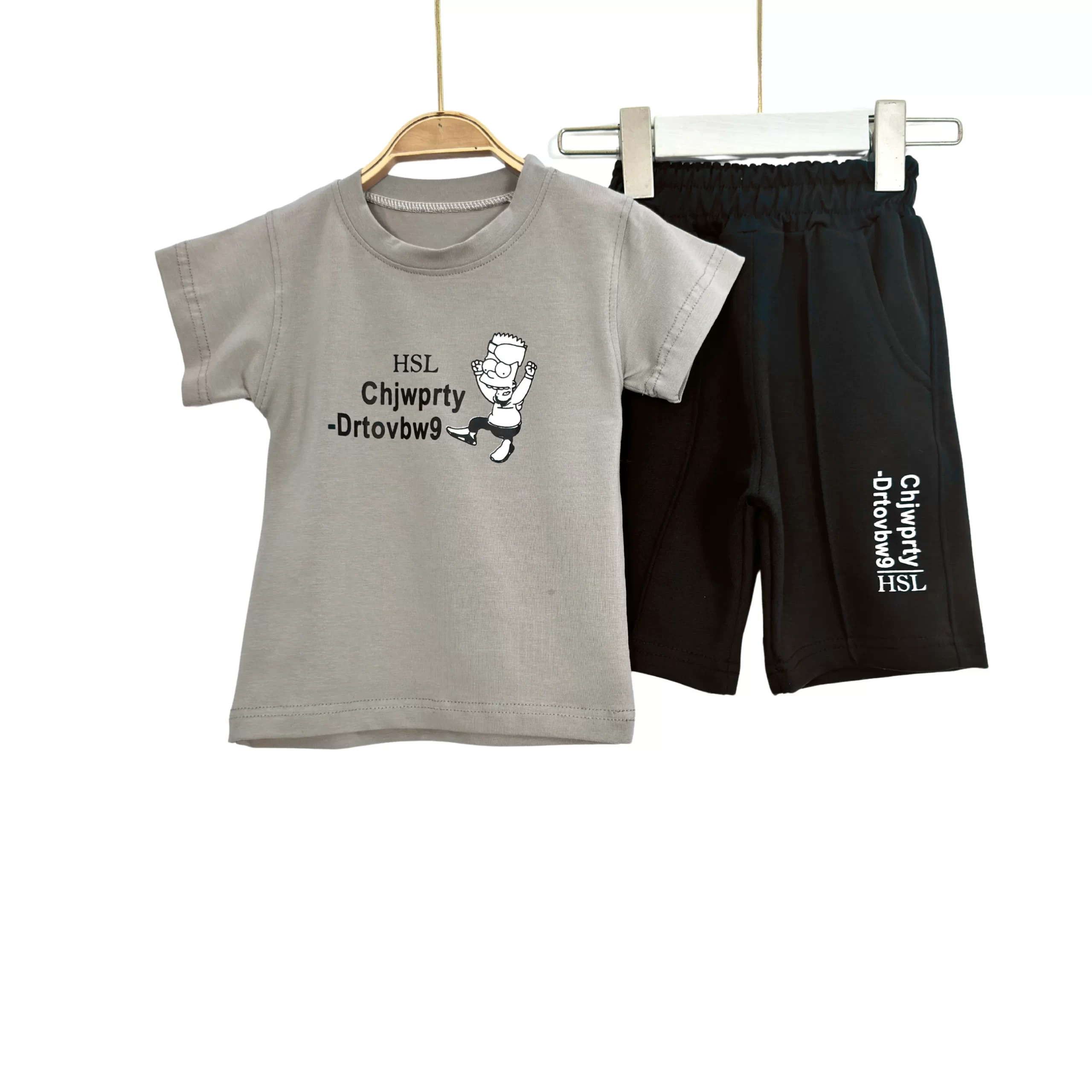 Boys’ Summer Cartoon Pajama Set with Shorts - Image 2