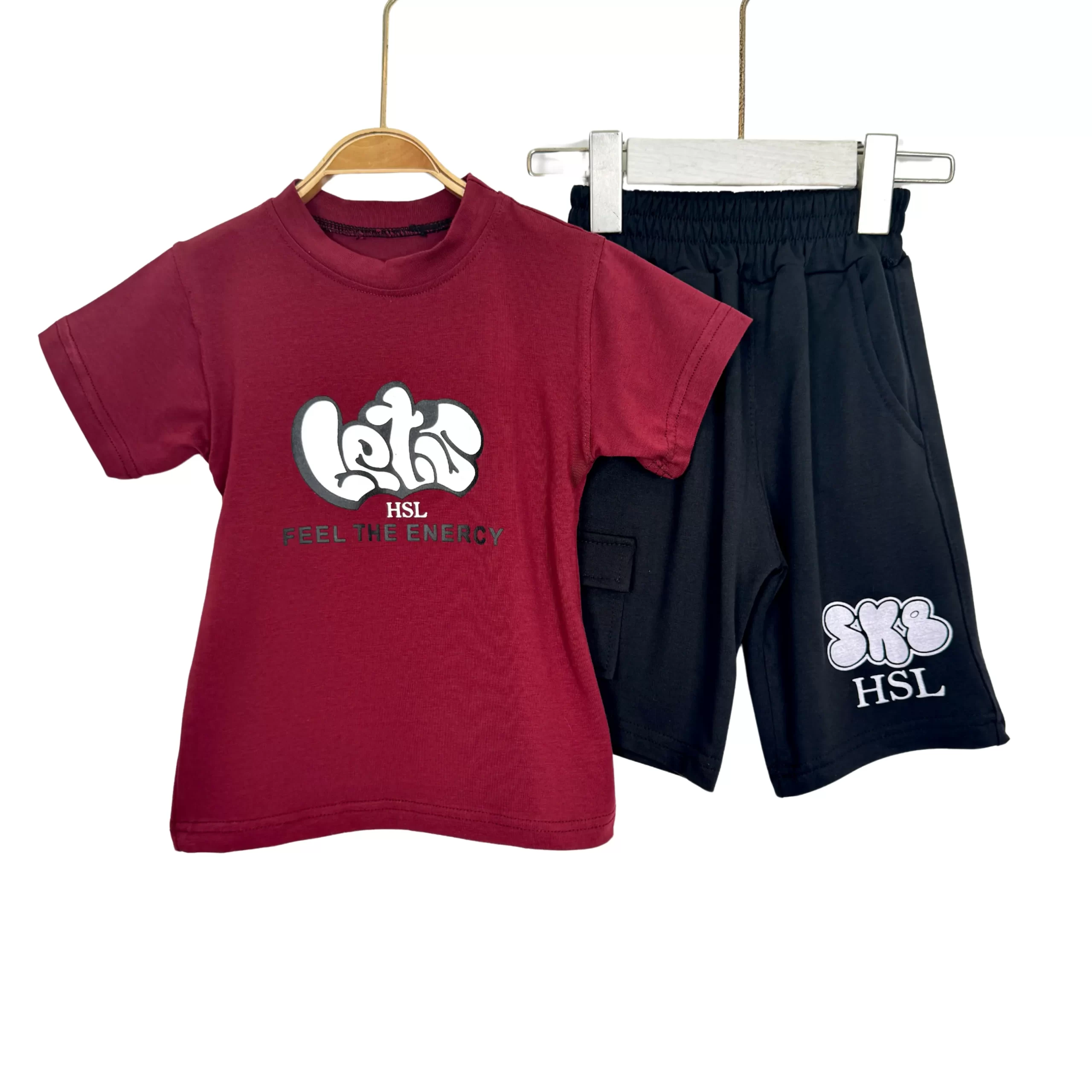 Kids’ Summer Cotton T-Shirt & Shorts Set by HSL – Feel The Energy - Image 2