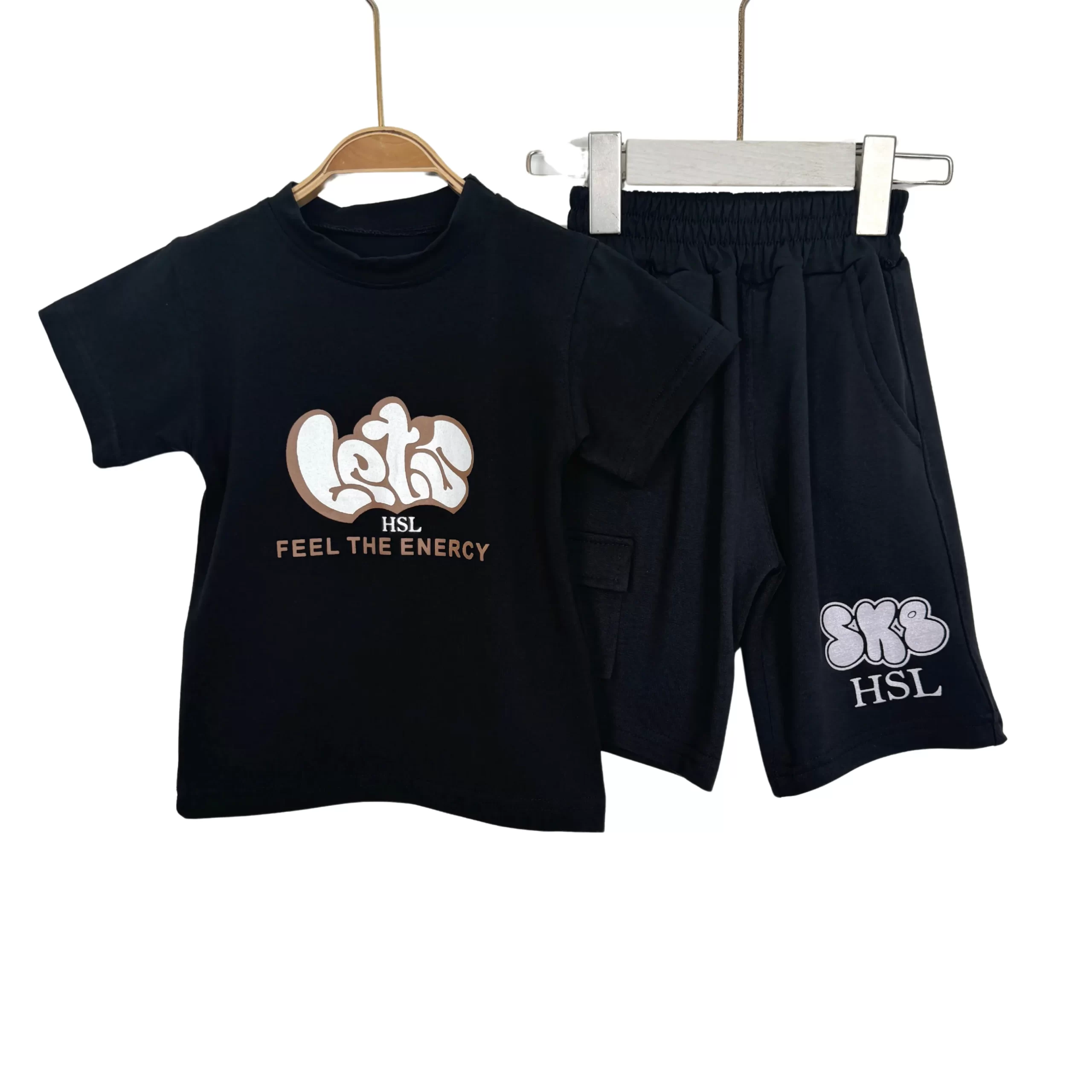 Kids’ Summer Cotton T-Shirt & Shorts Set by HSL – Feel The Energy - Image 3
