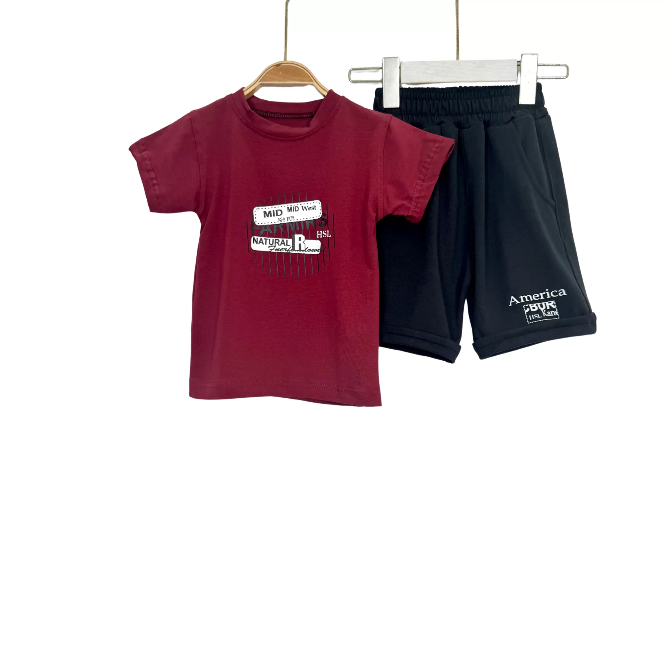 Boys’ Summer Cotton Set – Tee & Black Shorts | HSL Natural Vibes - Image 4