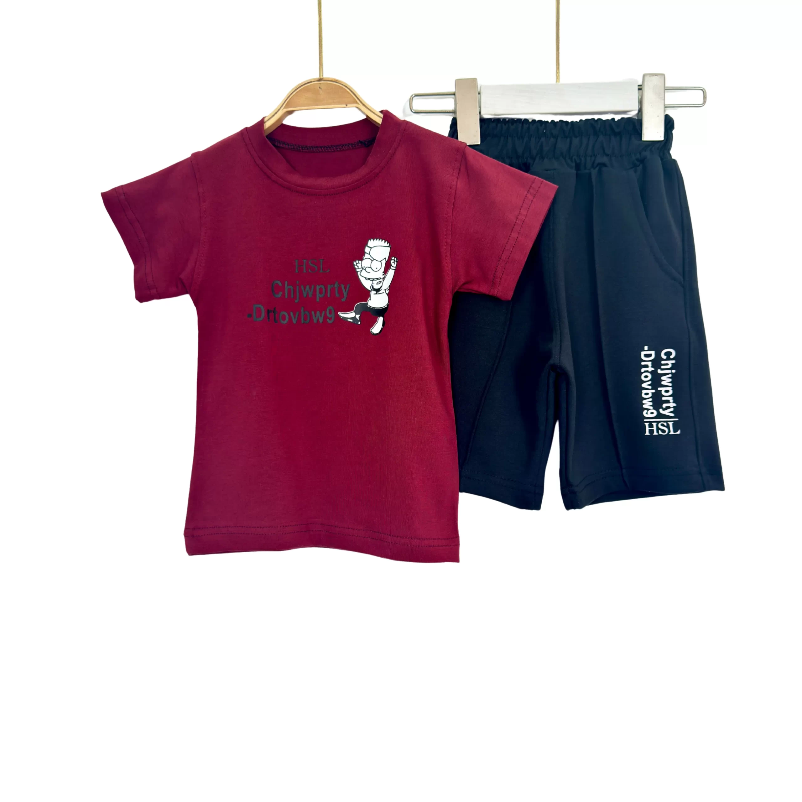 Boys’ Summer Cartoon Pajama Set with Shorts - Image 3