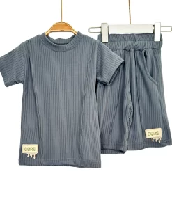 Boy's Ribbed Classic Summer Set
