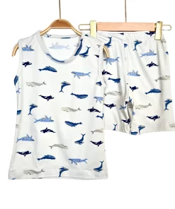 Cotton Summer Boys & Girls Set – Sleeveless Top & Shorts