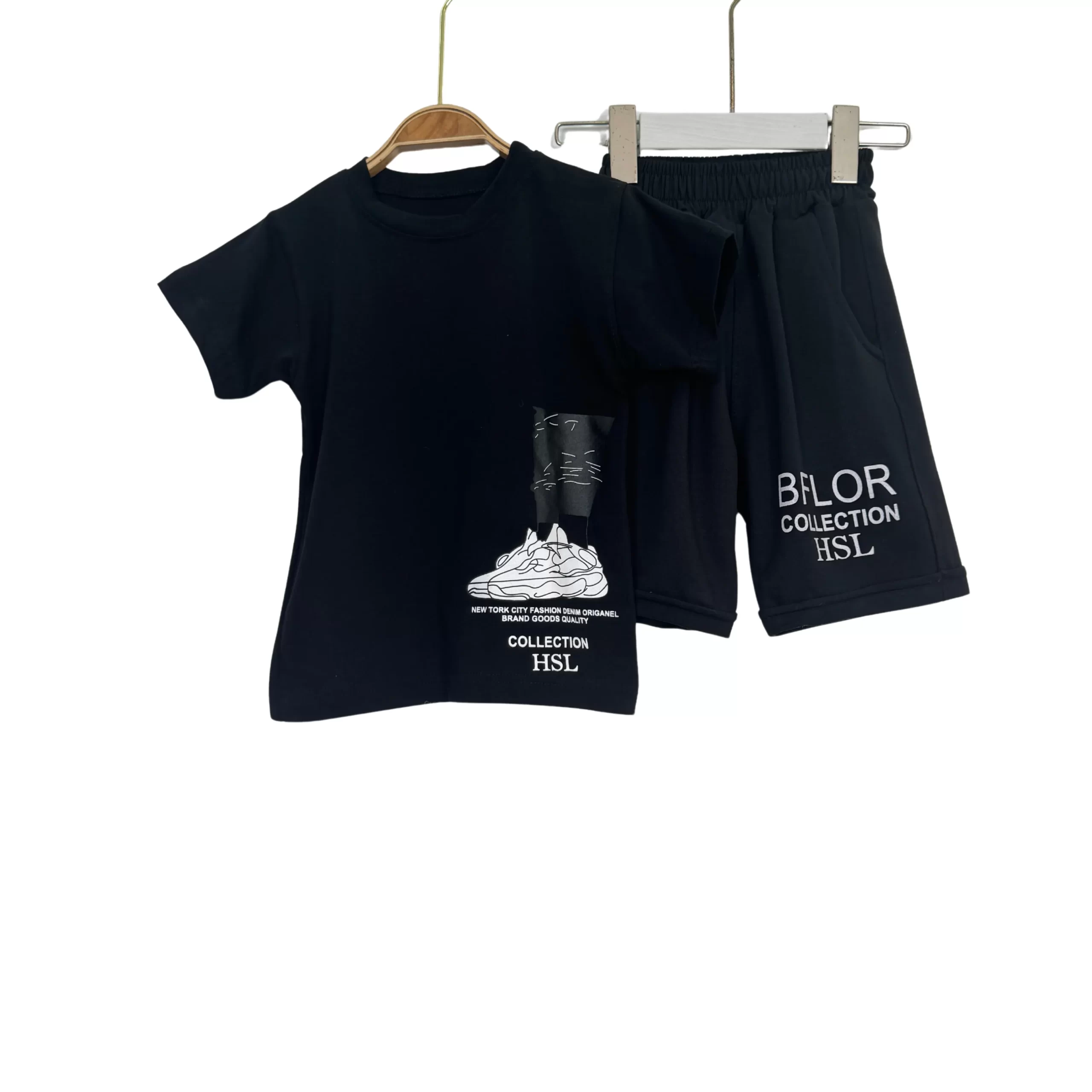 Teens’ Summer Cotton Set – Tee & Black Shorts | HSL Street Style - Image 4