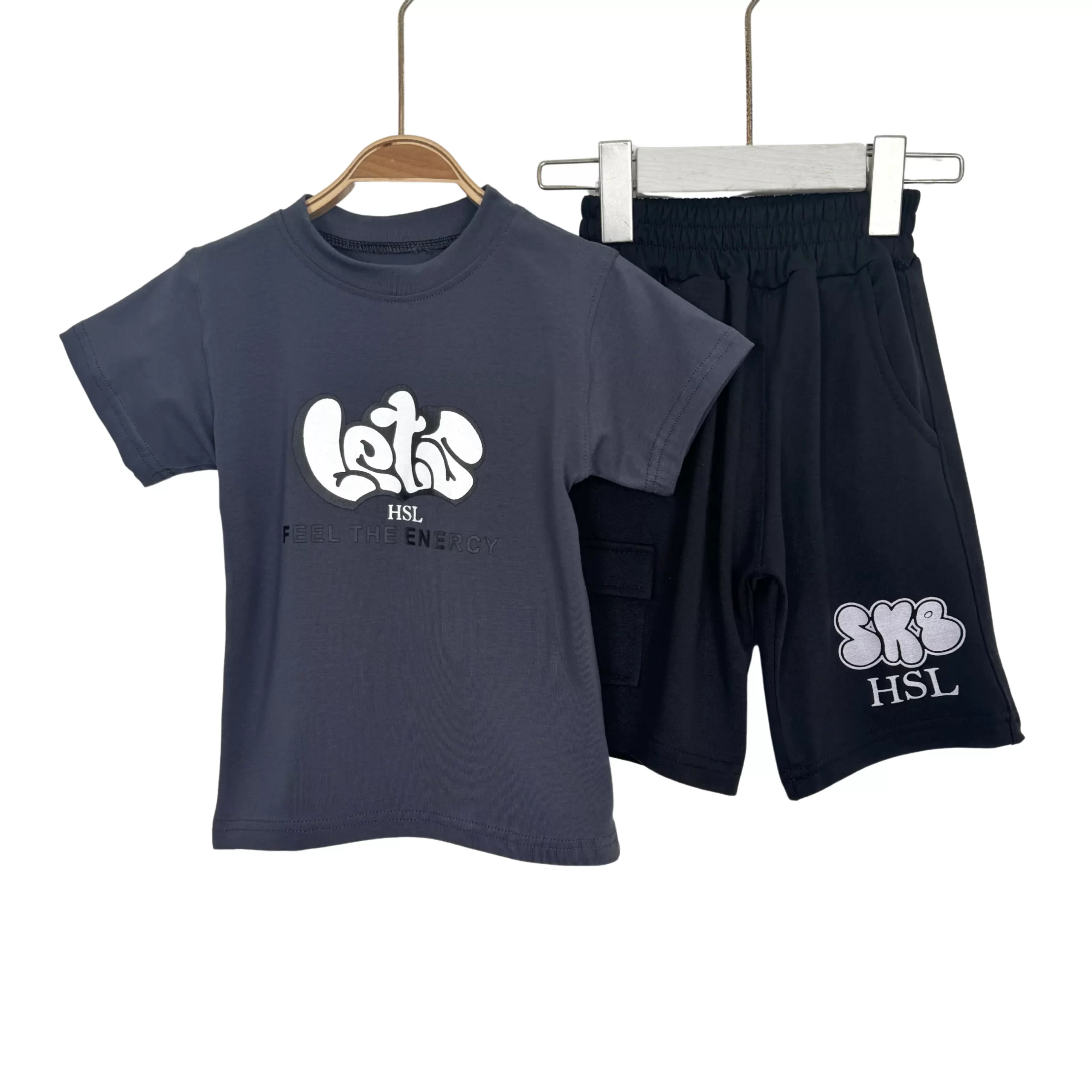 Kids’ Summer Cotton T-Shirt & Shorts Set by HSL – Feel The Energy - Image 5