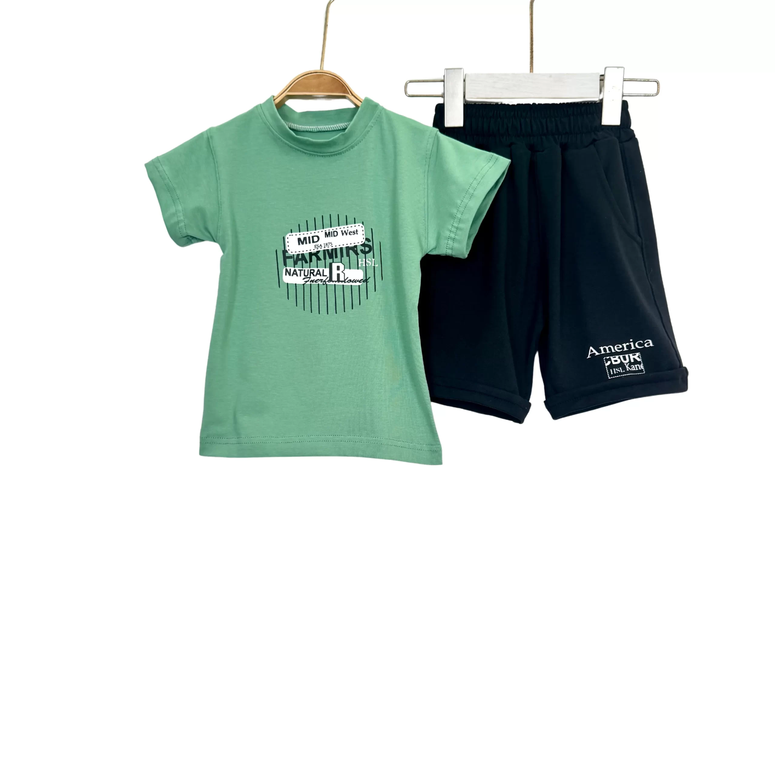 Boys’ Summer Cotton Set – Tee & Black Shorts | HSL Natural Vibes - Image 6