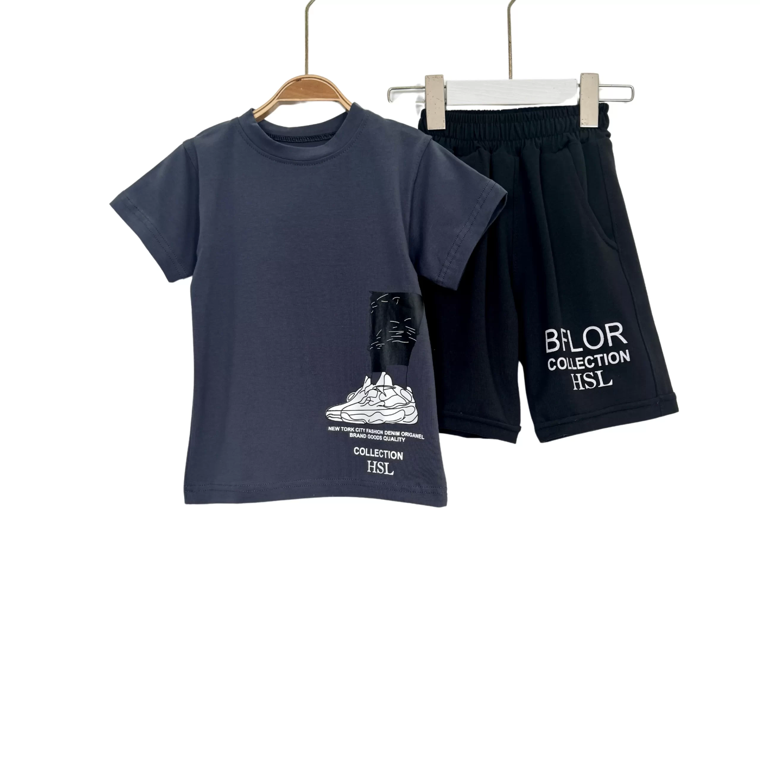 Teens’ Summer Cotton Set – Tee & Black Shorts | HSL Street Style - Image 5