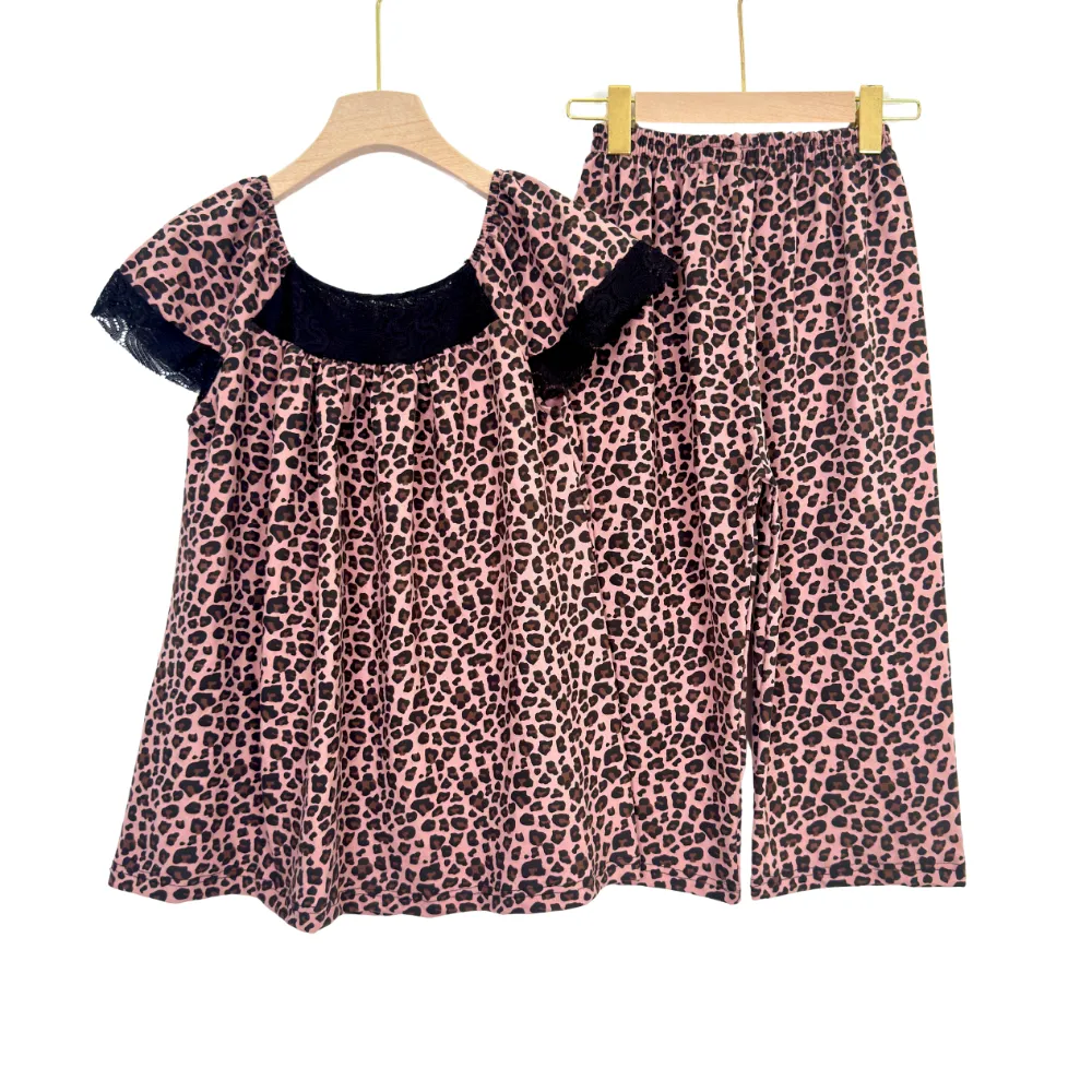 Women’s Cotton Capri Pajama Set – Floral Elegance - Image 5