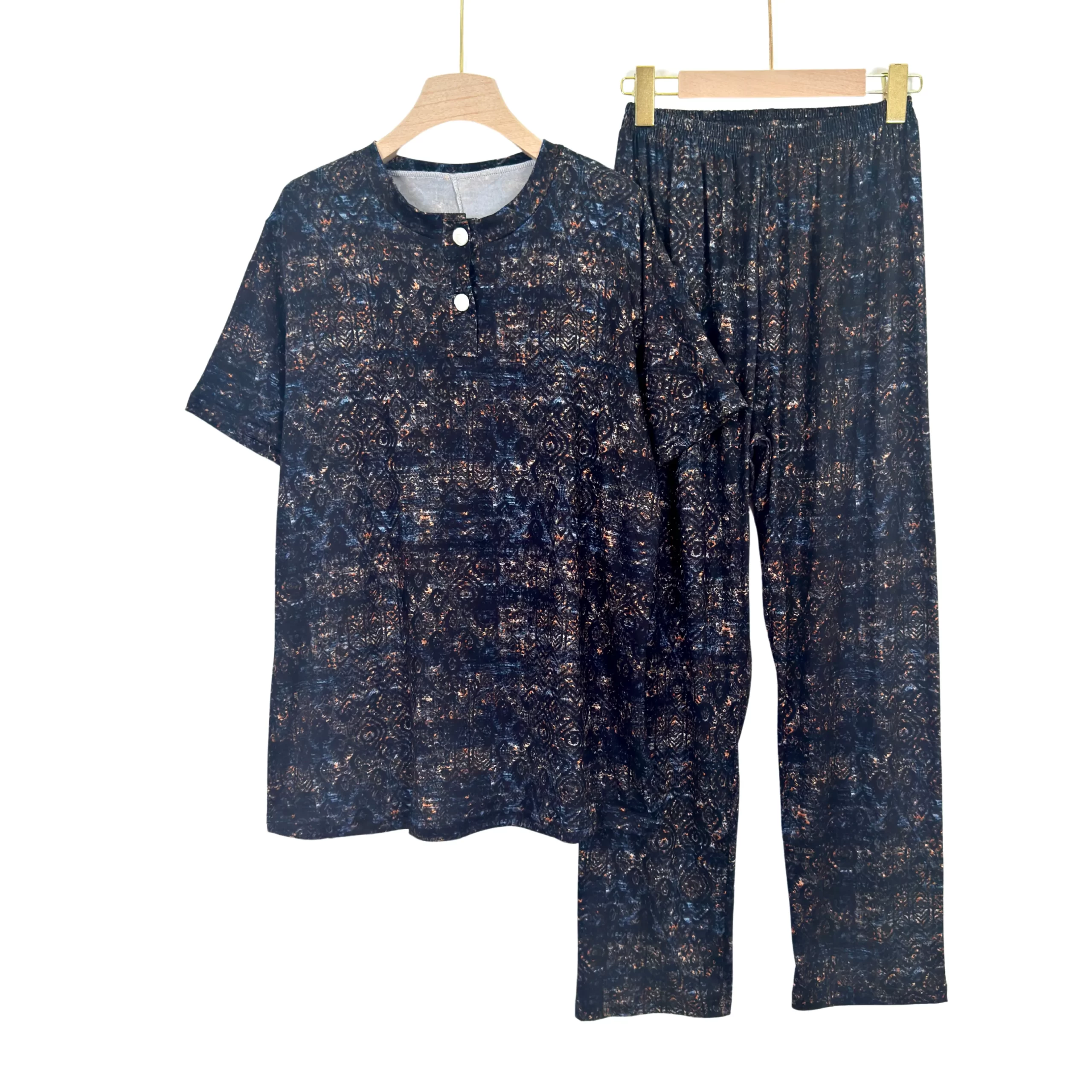 Women's Cotton Summer Pajama Set - Plus Size | Printed Collection - Image 2