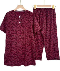 Alternative view of Women's Cotton Summer Pajama Shorts – Plus Size, Light & Comfy