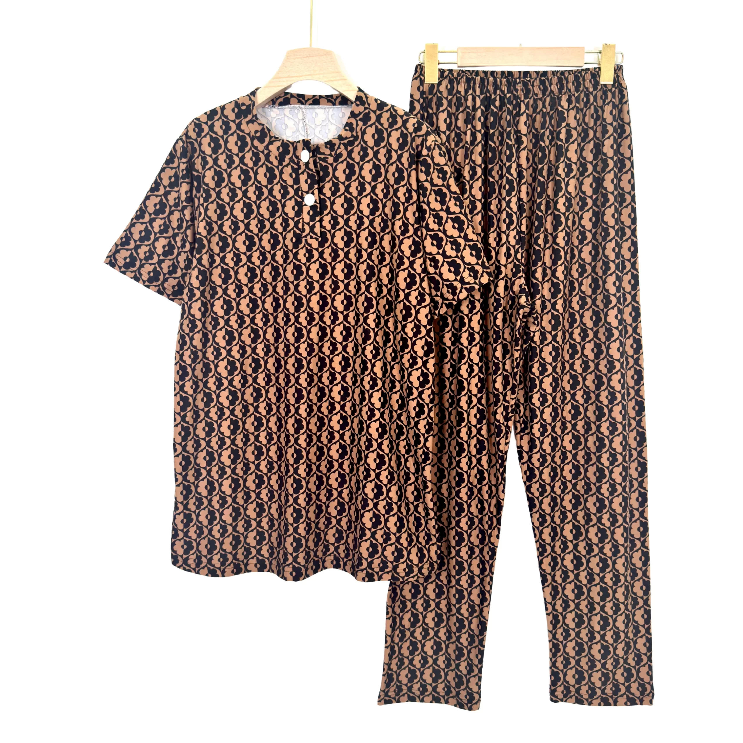 Women's Cotton Summer Pajama Set - Plus Size | Printed Collection - Image 3