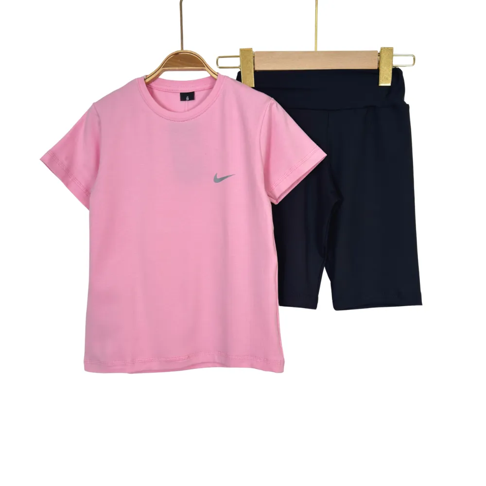 Girls' Summer Activewear Set – T-Shirt & Biker Shorts - Image 4