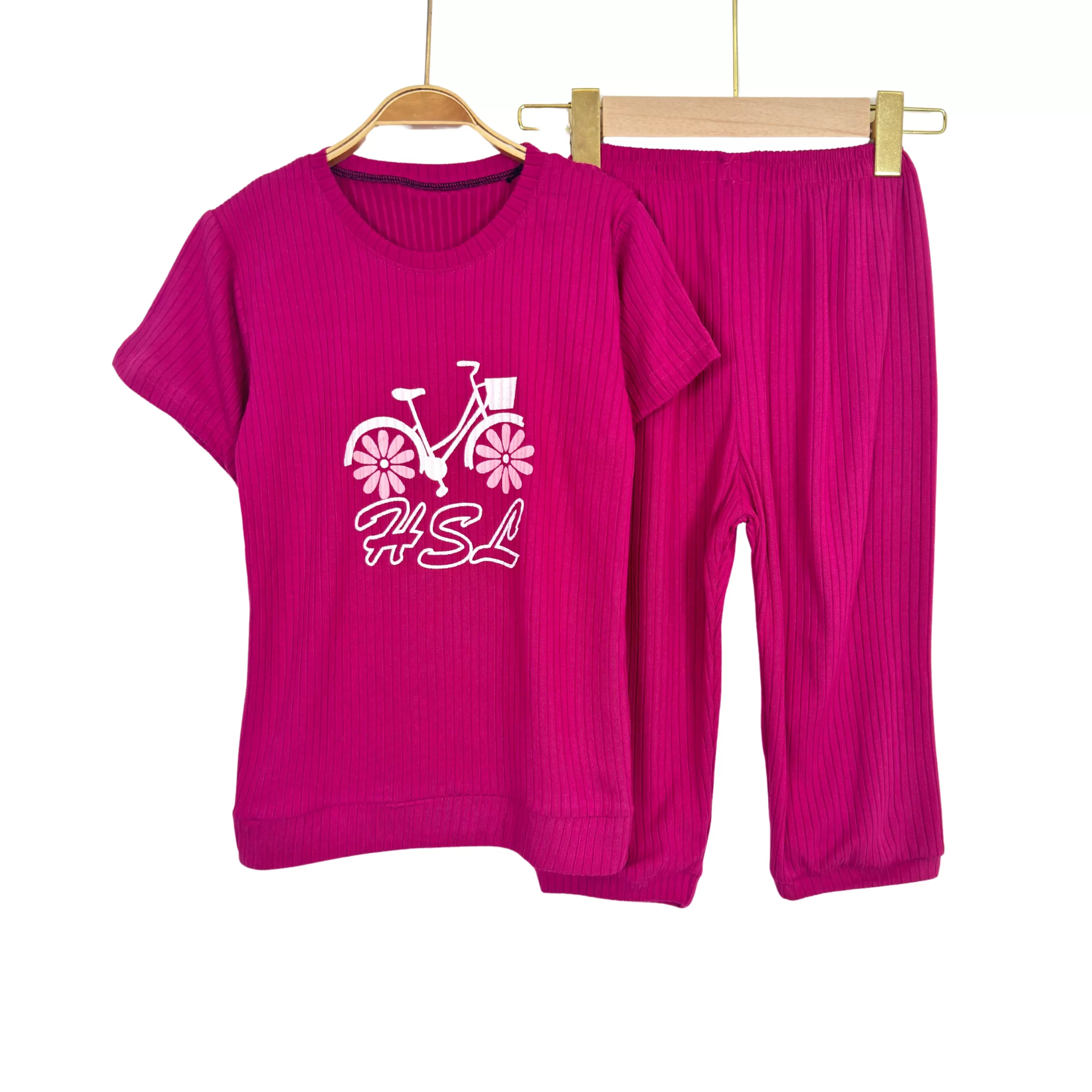 Soft Cotton Girls' Summer Pajama Set - Image 4