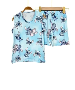 Unisex Kids Summer Cotton Pajama – Cartoon Face Prints