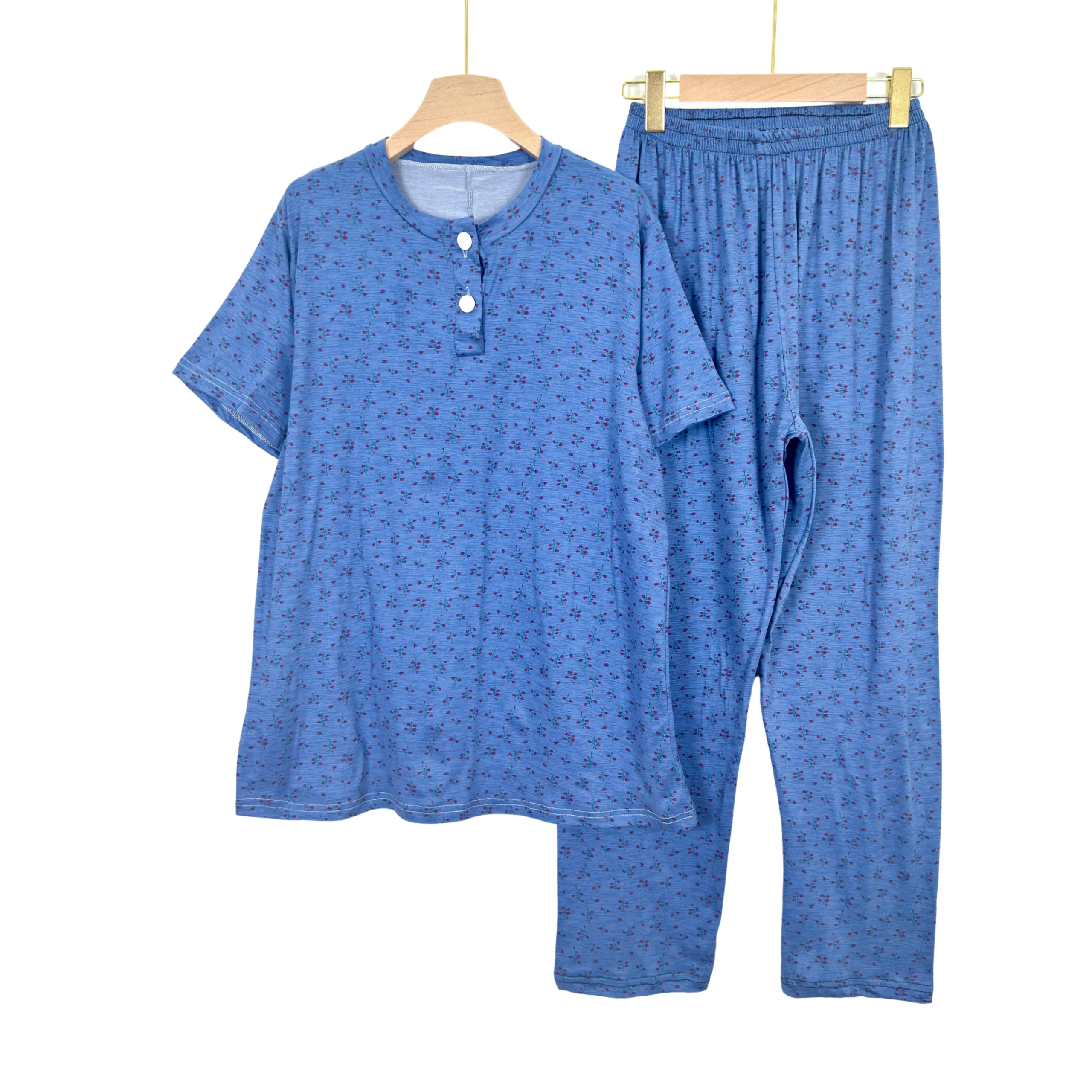 Women's Cotton Summer Pajama Set - Plus Size | Printed Collection - Image 4