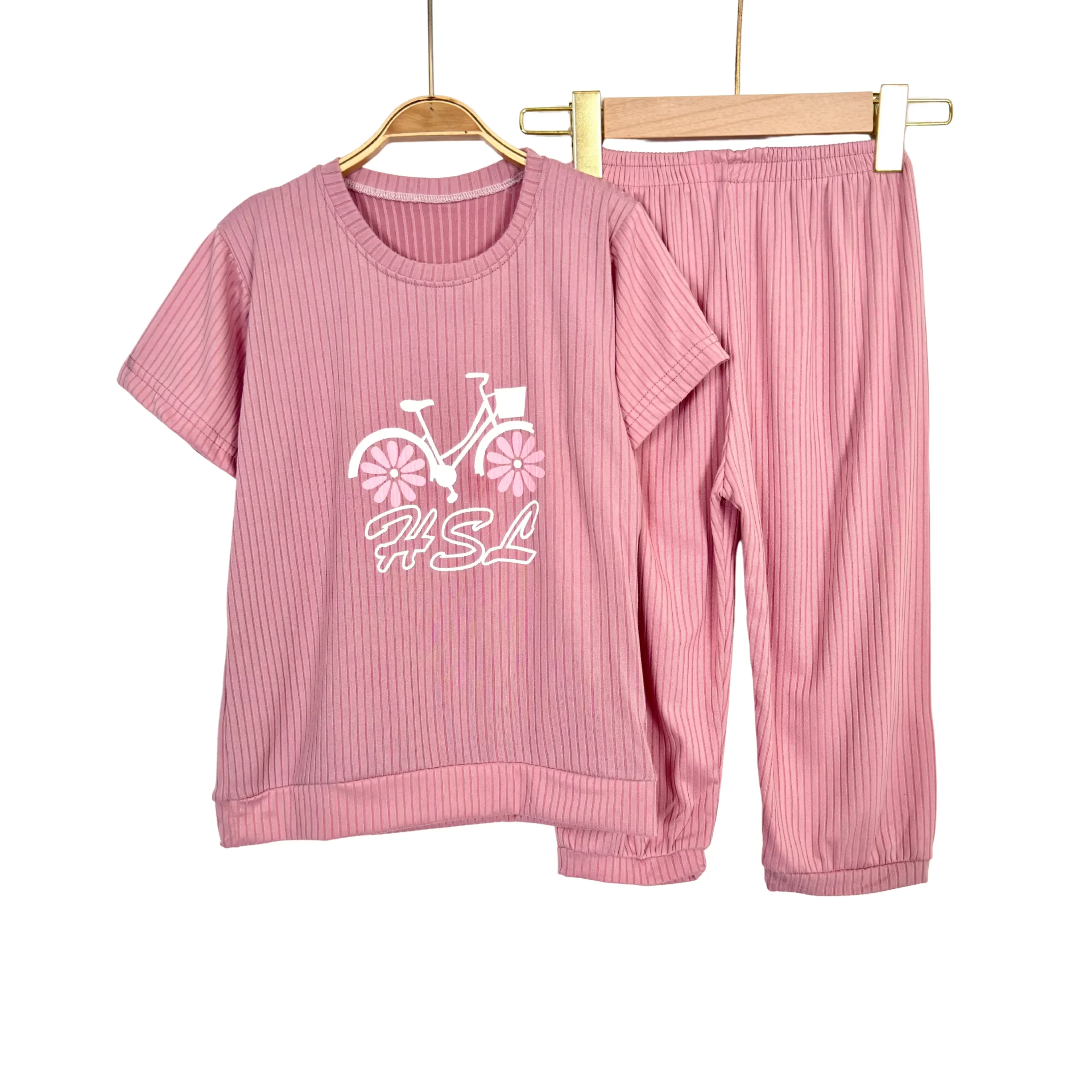 Soft Cotton Girls' Summer Pajama Set