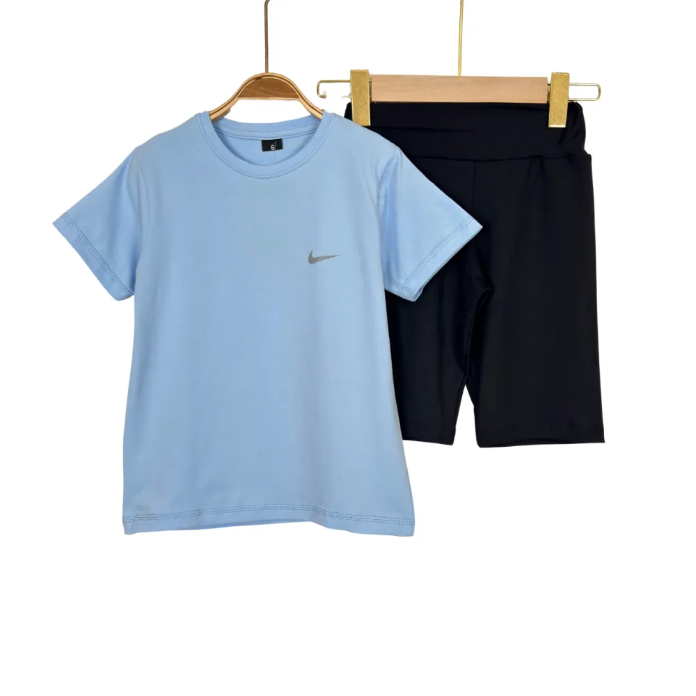 Girls' Summer Activewear Set – T-Shirt & Biker Shorts - Image 2