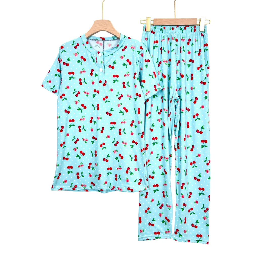 Women's Summer Pajama Set – Floral Cotton Blend Comfortwear - Image 2