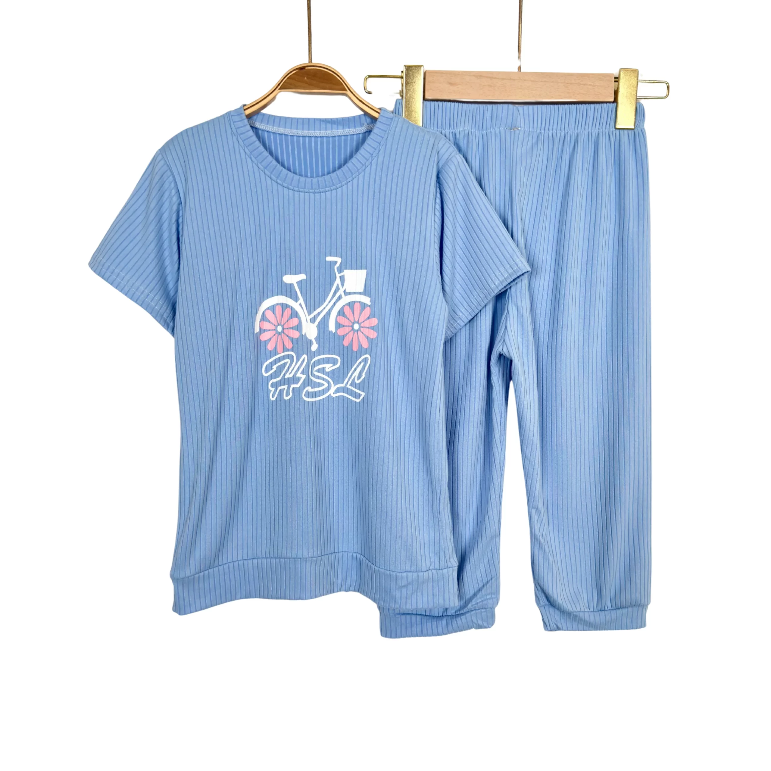 Soft Cotton Girls' Summer Pajama Set - Image 2