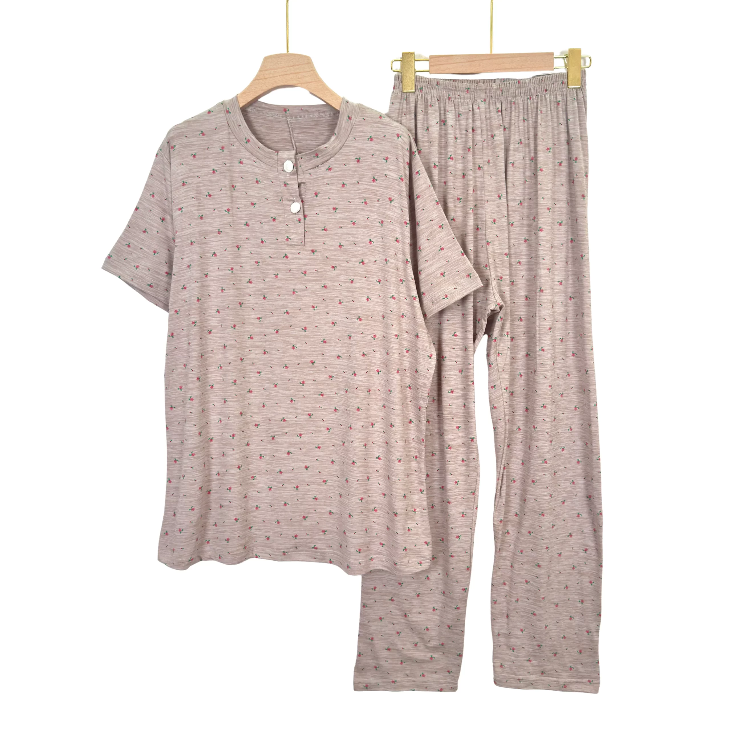 Women's Cotton Summer Pajama Set - Plus Size | Printed Collection - Image 6