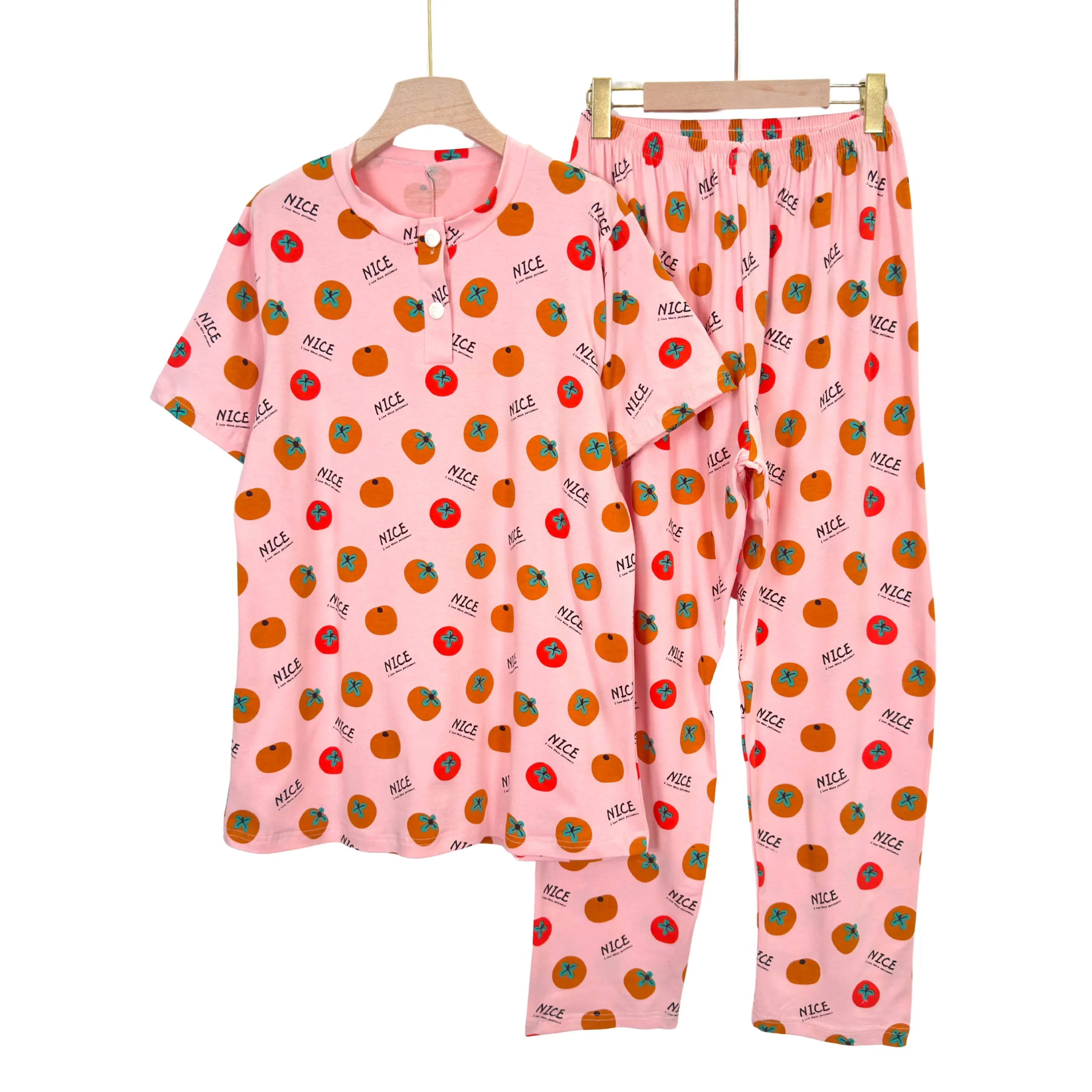 Women's Cotton Summer Pajama Set - Plus Size | Printed Collection - Image 7