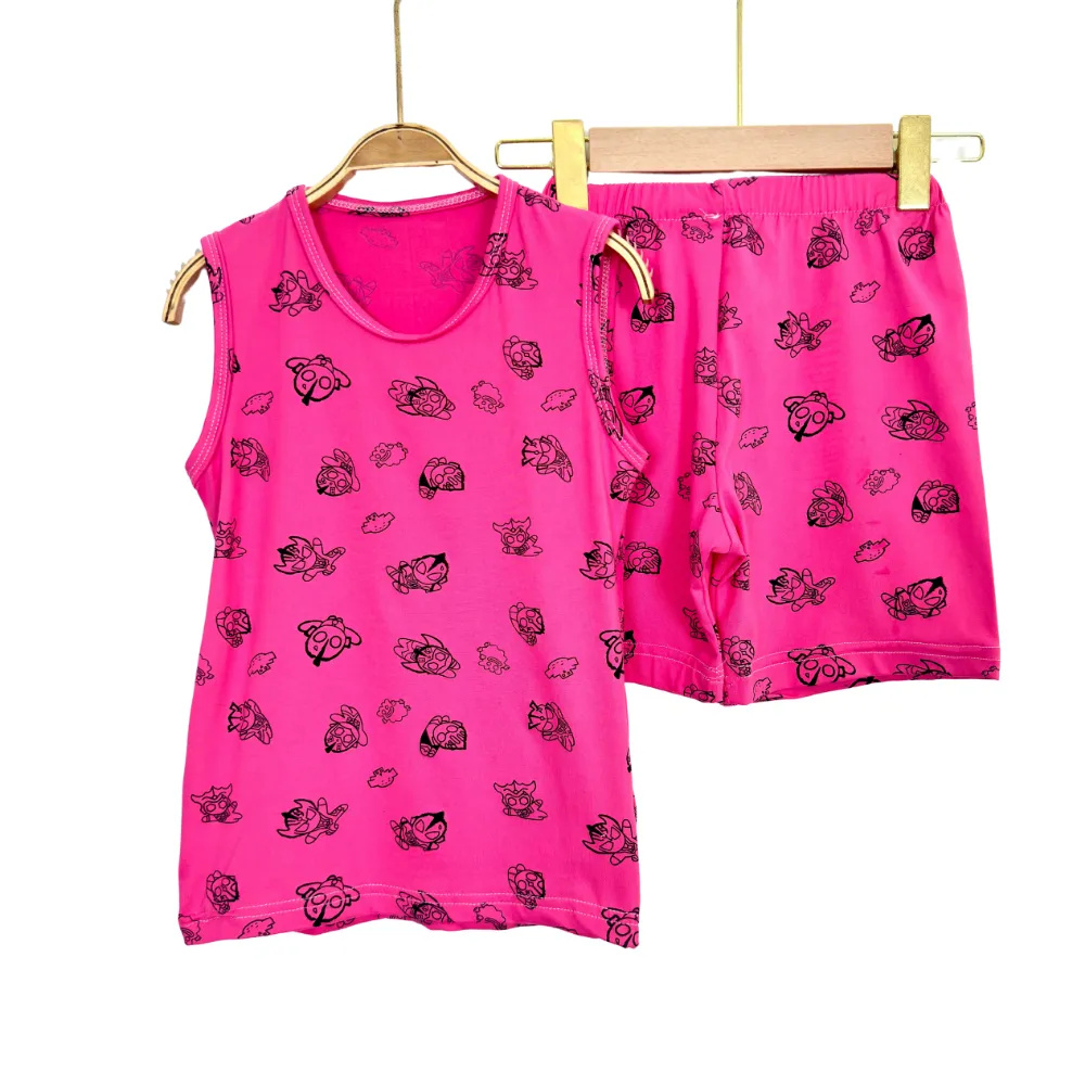 Unisex Kids Summer Pajama Set – Fun Cotton Prints - Image 2