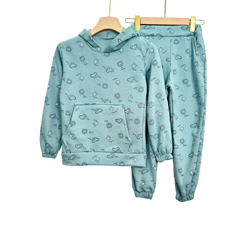 Unisex Kids Fleece Set – Prints Hoodie & Pants 2 - Image 3