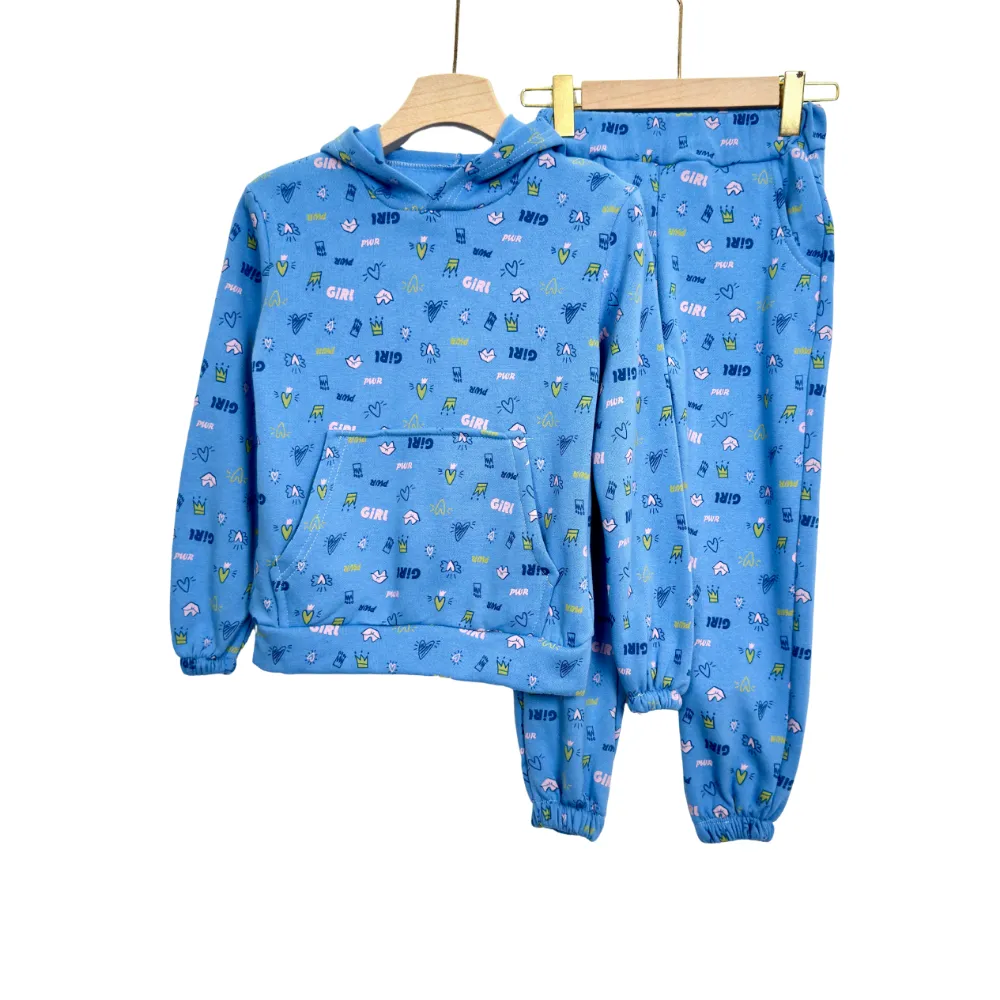 Unisex Kids Fleece Set – Prints Hoodie & Pants 2