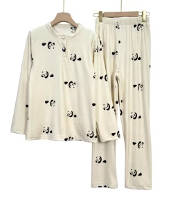 Women’s Velvet Pajama Set –  Prints