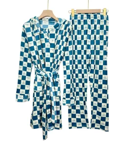 Women’s Velour Pajama Set – 3-Piece Printed Winter Sleepwear (Regular & Plus Size)