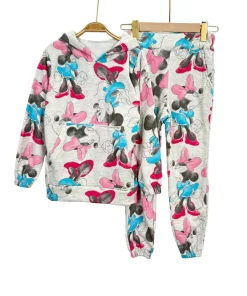 Unisex Kids Fleece Winter Set – Printed Hoodie & Pants