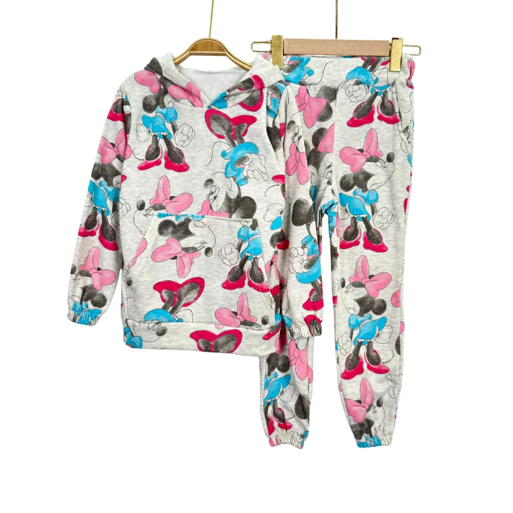 Unisex Kids Fleece Winter Set – Printed Hoodie & Pants