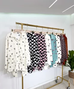 Alternative view of Women’s Velvet Pajama Set – Button Down (Regular & Plus Size)