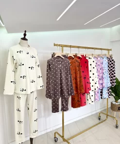 Alternative view of Women’s Velvet Pajama Set –  Prints