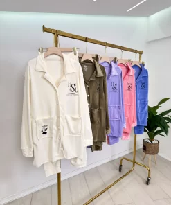 Alternative view of Women’s Velour Pajama Set – Plus Size Button-Down Sleepwear