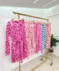 Alternative view of Women’s Velour Pajama Set – 3-Piece Printed Winter Sleepwear (Regular & Plus Size)