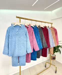 Alternative view of Women’s Fur Pajama Set – Cozy Winter Sleepwear (Regular & Plus Size)