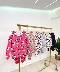 Alternative view of Girls Jogging Set – Blue Printed Hoodie & Pants | Cozy Winter Outfit 💗