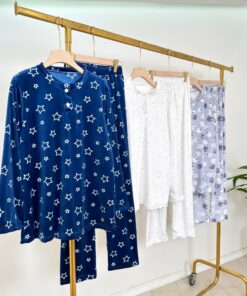 Alternative view of Women’s Velvet Pajama Set –  Print (Plus Size)