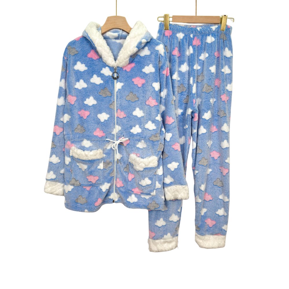 Cloudy Pink Mohair Zip Pyjama – Women