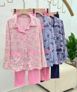 Alternative view of Women's Suzette Cherry & Bow Print Pajama Set with Solid Pants
