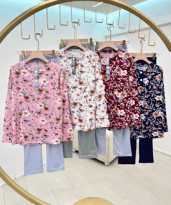 Alternative view of Women's Floral Cotton Blend Long Sleeve Pajama Set