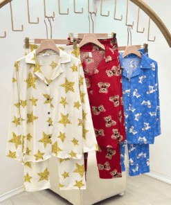 Alternative view of viscose Playful Print Women's Pajama Set