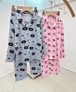 Alternative view of viscose Playful Animal Print Women's Pajama Set